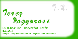 terez mogyorosi business card